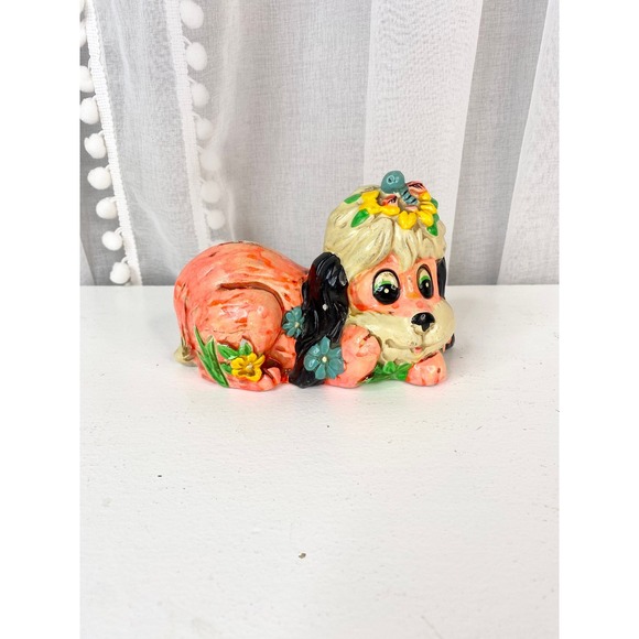 Vintage 1967 Holiday Fair Chalkware Dog Coin Bank - Picture 2 of 9